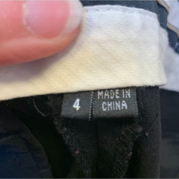 Theory Women's Stretch Wool Pants Low Rise Flare Black Size 4 - Picture 7 of 7